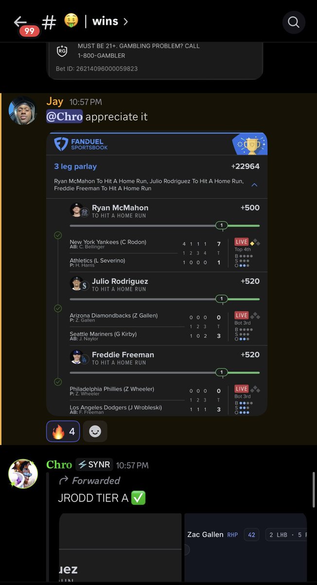 Chroko00's tweet photo. Love Seeing the Family Win 😮‍💨

We Running Shit Up 💰🕺

@SynBets @SYNNER_CITY https://t.co/FNqnxCebpb