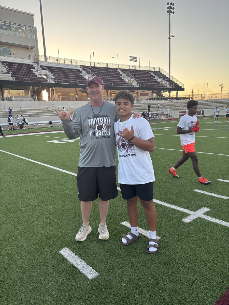 DBlackshere's tweet photo. it was a very fun and interesting camp and the camp of west texas A&amp;M thank you @CoachJoshLynn for the opportunity https://t.co/h0LLy26Gt6