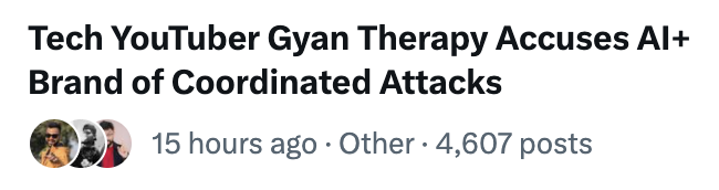Dhananjay_Tech's tweet photo. Absolutely unbelievable with whats happening right now! So many paid posts to tarnish the image of Gyan Therapy.  

How can someone stoop this low? & please no prizes for guessing who is behind this 🤦‍♂️

Absolute waste of money by the brand!!!!! This will only make Gyan Therapy stronger 💪