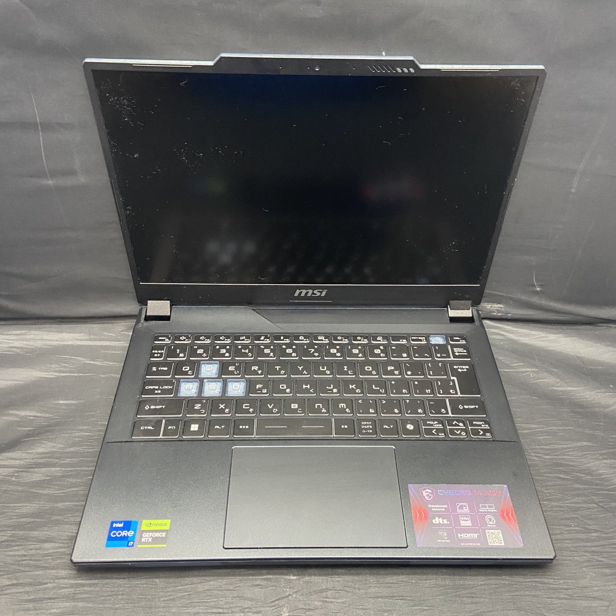 14インチ ゲーミングノート の中古が入荷しました。 第13世代 i7 + RTX 