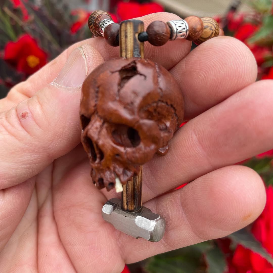 skullpture54's tweet photo. Custom skull pendant for a Blacksmith gone to live in Atlanta Georgia. Very pleased how this one turned out! #skulls #pendant #skull #blacksmiths #knifemakers #metalwork #blacksmithing #blacksmithtools #deadhead #carvedskull #woodcarving #woodworking https://t.co/mm4kbbk0f6