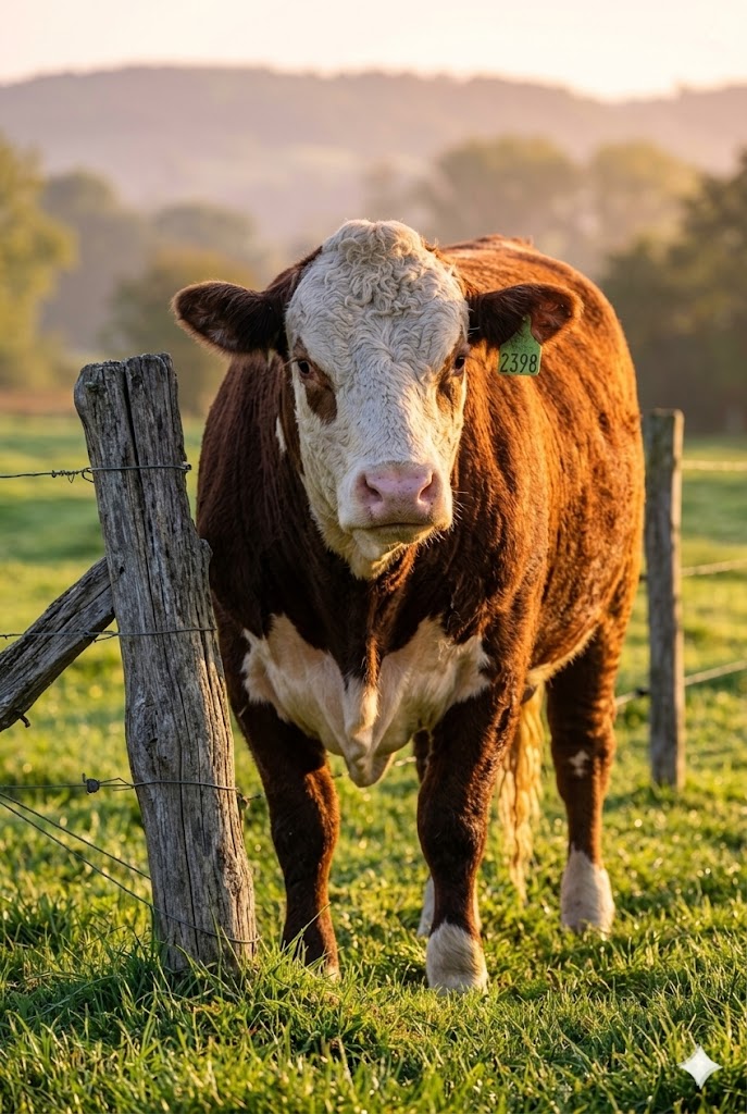 SamaHoole's tweet photo. Charges brought against Gerald, in full

Defendant: Gerald, four-year-old Hereford cross, of a field near Ledbury. The charges were read to him in full. He kept eating.

1. Methane. The carbon came out of the grass, which took it from the air last spring, and it returns within twelve years for the grass to use again. A closed loop, running since long before anyone thought to bill him for it. (Charge counts the burp and forgets the field. Filed anyway.)

2. The Amazon. Gerald has never been to Brazil. He's never been to Bristol. The soy that clears rainforest is grown for oil, the leftover meal goes to chickens and pigs, and Gerald eats grass. (Charge applies a Brazilian problem to a Herefordshire cow on the grounds that both contain the word "cattle." Filed anyway.)

3. Land use. The field grows grass because the soil's thin, the slope's wrong, and it rains sideways. Take Gerald off it and it grows bracken, not dinner. (Charge assumes the land came with a menu. It came with grass. Filed anyway.)

4. Water use. The 15,000 litres is rain. It falls on Ledbury with or without him, soaks in, and leaves again. The almond in the prosecution's smoothie drank an aquifer dry, and nobody read it its rights. (Charge bills Gerald for the weather. Filed anyway.)

5. Crop deaths. Gerald owns no combine, no plough, no licence, and no thumbs. The voles die under machinery in fields he has never set hoof in. His own field has dung beetles in it; the sprayed monoculture next door is quieter than a car park. (Charge blames the cow standing nearest the tractor. Filed anyway.)

6. The real one. The oil press has no face. The cargo plane has no face. Gerald has a face, stands in plain sight, and cannot afford a lawyer. He is simply the easiest thing in the food system to convict. (This charge has evidence. The evidence is that it's easier than looking at the rest.)

Verdict: guilty on all counts, particularly the last.

Sentencing adjourned. The defendant is on the south side of the field, eating the evidence.