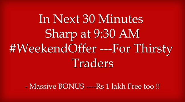 CHARTISKING's tweet photo. Yes --In next 30 minutes !!
#WeekendOffer 
More Details at 9:30 AM https://t.co/WiWpgv8dQz