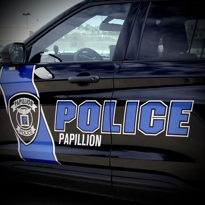 papillionpolice's tweet photo. Police responded this evening to a report of shots fired in the Tara Plaza area of Papillion. After leaving the area, the suspect was located by officers and a pursuit was initiated. The pursuit ended in the Home Depot parking lot near 84th Street and Cornhusker Road.

During the incident, officers were fired upon and returned fire. The suspect sustained critical injuries and was transported to the nearest trauma center for treatment.

No officers were injured, and the situation has been contained. There is currently no ongoing threat to the public.

Officers from the Papillion Police Department, La Vista Police Department, and the Sarpy County Sheriff's Office were involved in the incident.

The investigation is being conducted by the Sarpy County Force Investigation Team and will continue throughout the evening. Additional information will be released as it becomes available.