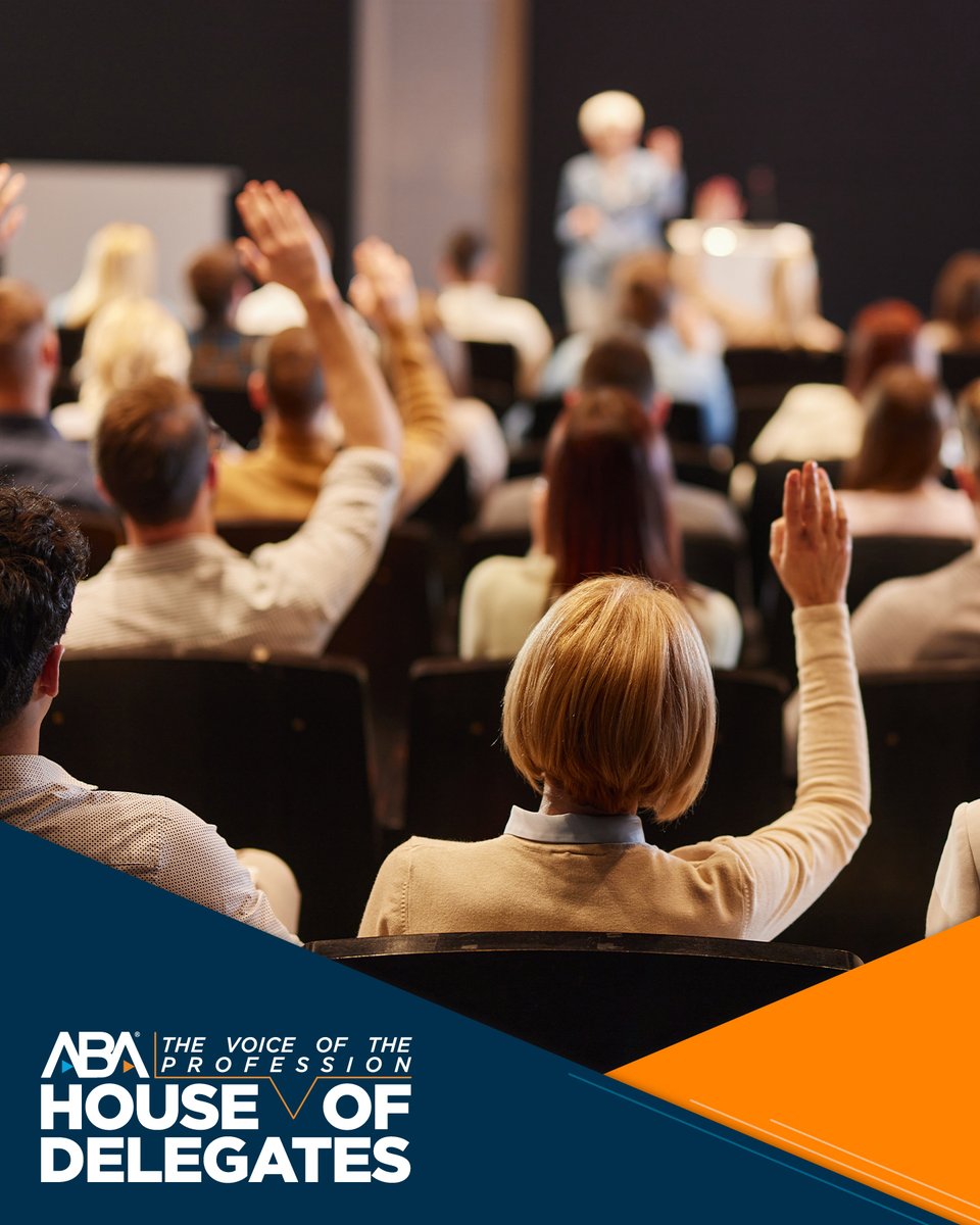 ABAesq's tweet photo. Through the House of Delegates, the ABA works to improve the legal profession by addressing issues that matter to the legal community. Learn how the nearly 600 members draft, debate &amp; vote on resolutions that make a difference: https://t.co/aoy32UFoeT https://t.co/Js6FsTPl54