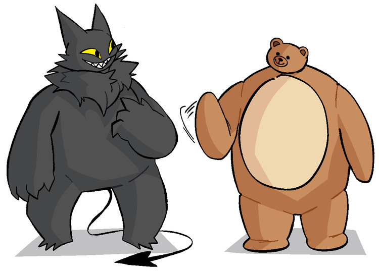 NotVeryFunGuy's tweet photo. @RSMs_Dev It made me think of those small-head bears, for some reason. https://t.co/3dM5CZqgp6
