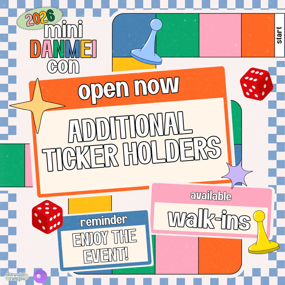 danmeirealm's tweet photo. 🎮 THE NEXT WAVE OF PLAYERS HAS ARRIVED!

Additional ticket holders may now enter Mini Danmei Con 2026. For those purchasing walk-in tickets, please proceed to the Claiming Area for assistance.

May everyone enjoy our Mini Danmei Con 2026! 🎲

#MiniDanmeiCon2026 #DanmeiPH https://t.co/Cvhlpaogat
