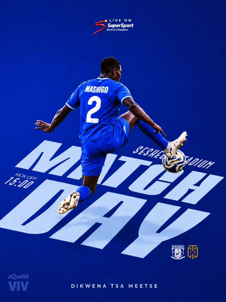 Magesi_FC's tweet photo. 🐊MATCH DAY🐊

🏆#betwayPrem Playoffs
🆚 @CapeTownCityFC 
📅 Sat,30 May 2026
🏟️ Seshego Stadium 
⏰ 15H00
📺 Live on @SuperSportTV 

#dikwenatsameetse
#magesifc
#Pslplayoffs
#aquelleviv https://t.co/LxA6c68ik9