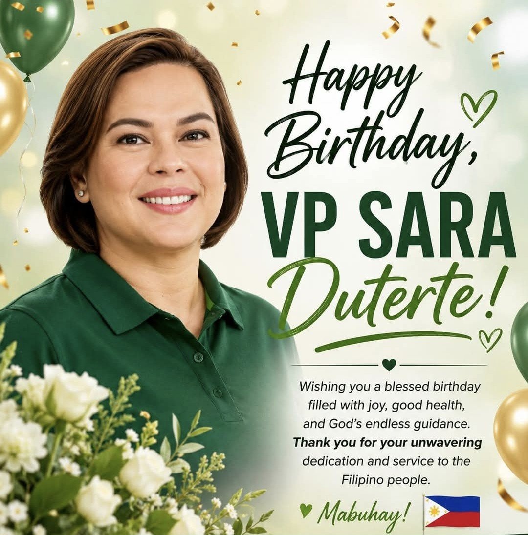 MamaPiaya's tweet photo. Happy Birthday, VP Sara! 💚 https://t.co/jXcDmUi6Be