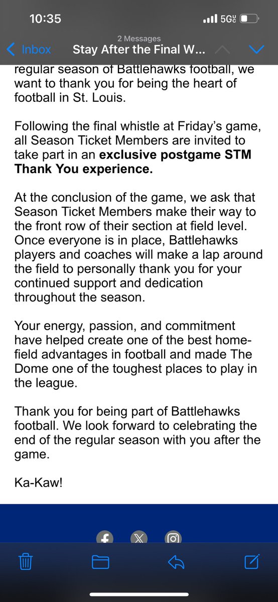 ninguidrecords's tweet photo. Yo @RepoleStable  why would @BattlehawksUFL  tell their season ticket holders to be somewhere after the game to get thank yous from the coaches &amp; players only for them not to do what you said they would do? Losing sucks, but you put on your  big boy jeans and you the right thing https://t.co/cdx16Wc8N9