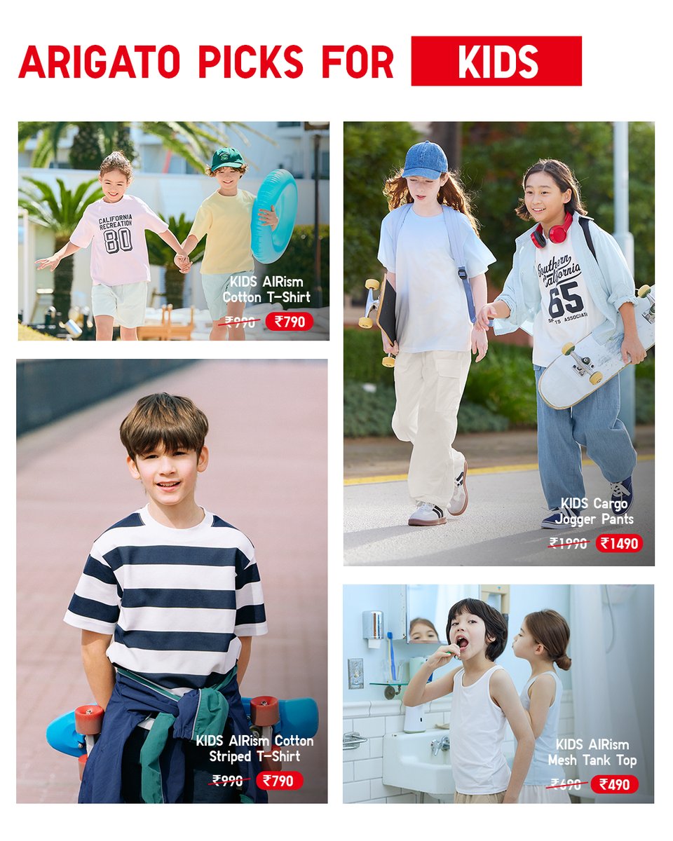 UniqloIn's tweet photo. Unmissable ARIGATO FESTIVAL prices for Men, Women, and Kids.

From everyday LifeWear essentials to bestselling favourites, discover special offers for you & your loved ones.

Shop now in-store or online before they’re gone.

ARIGATO FESTIVAL | May 29 - June 04

#UNIQLOIndia #ArigatoFestival #LifeWear