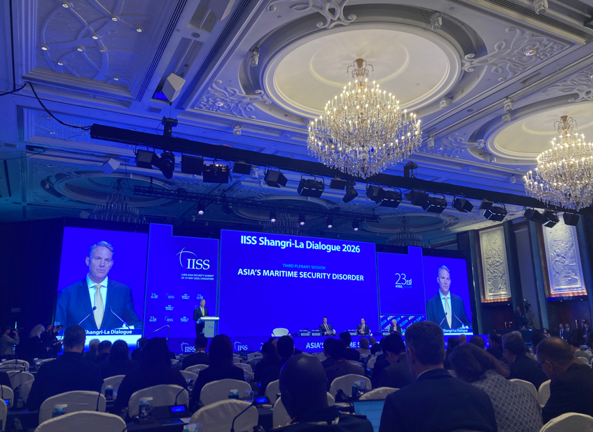 stephendziedzic's tweet photo. Marles tells Shangri-la it's "striking" how many subsea cables have been severed in Baltic/Taiwan: "if these acts were intentional, we are left to wonder: are countries testing our response times, testing our attribution thresholds and testing our political will to respond?” https://t.co/j8dYz2LwkV