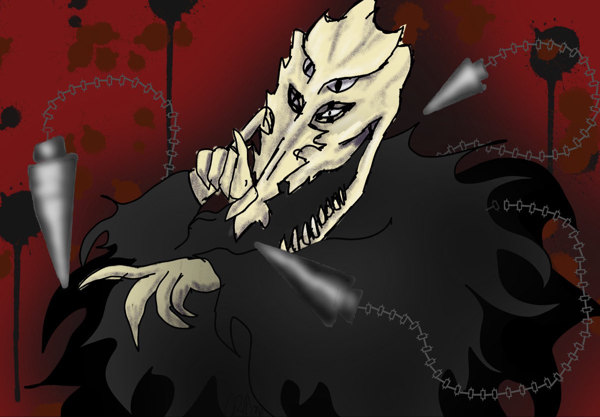 lovelyyuniverse's tweet photo. Hello @DanhausenAD idk if you know about Dorohedoro but I feel like you’d be friends with Curse. 
So here’s a Cursehausen
#dorohedoro #cursedorohedoro https://t.co/EjDEdpxivA