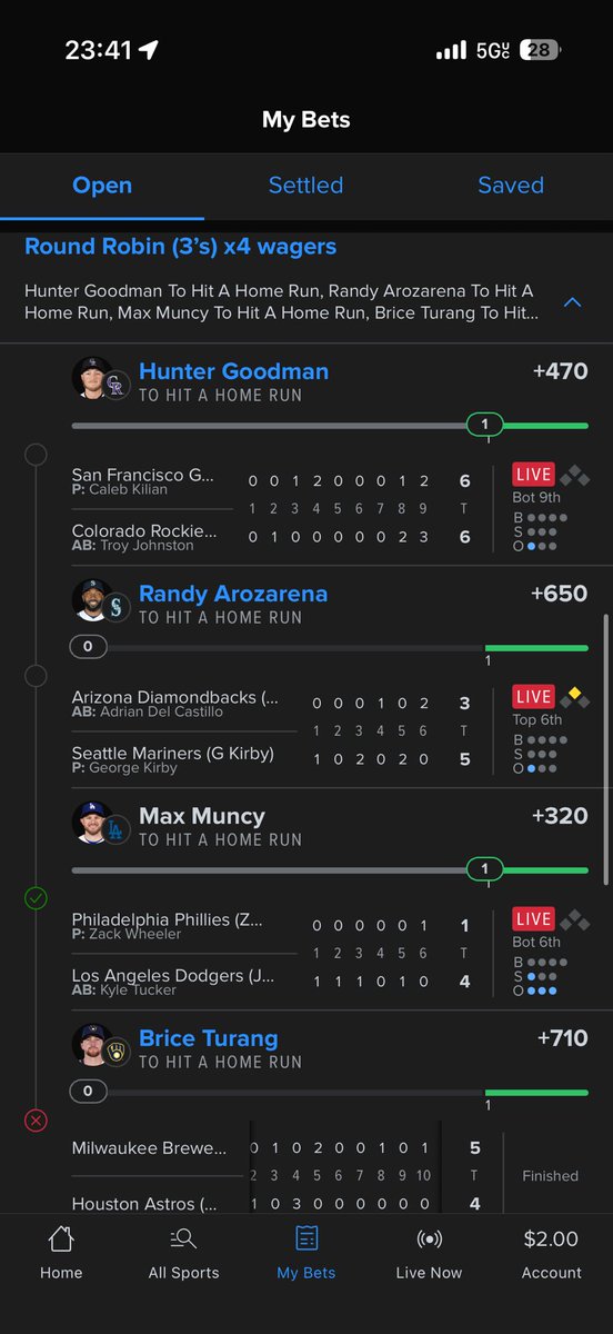 4ronha's tweet photo. @HomeRunPredict aight let’s try this again 😭 RR x 3 does Randy have my back tonight or nah 😅 https://t.co/1suzJxIW5G