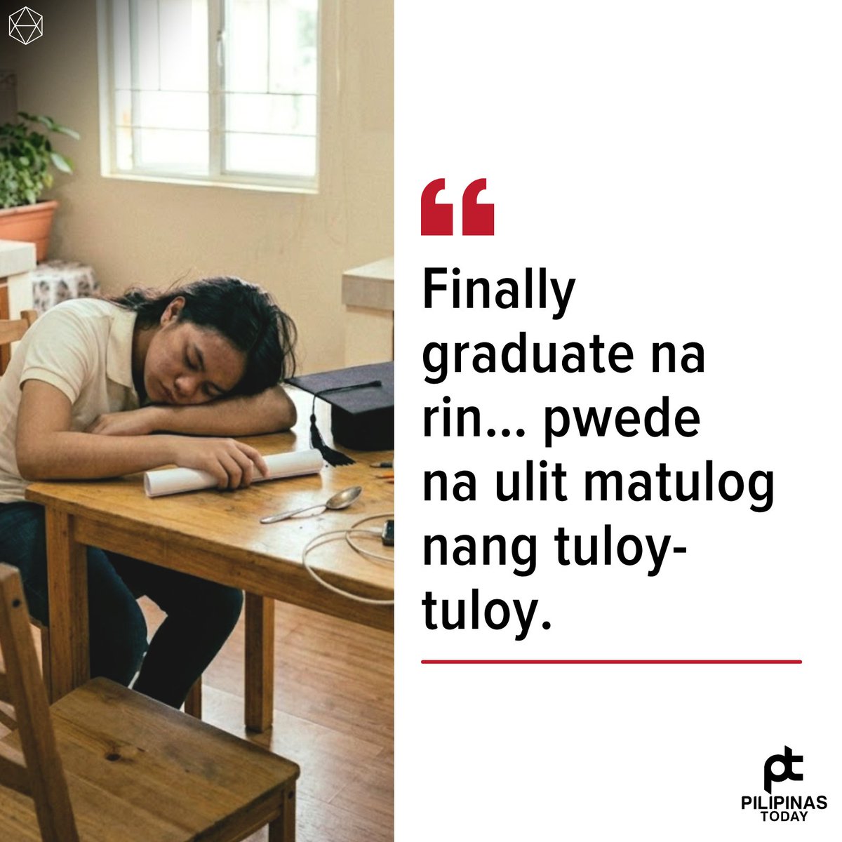 PilipinasToday_'s tweet photo. Ito talaga ang tunay na achievement 😭

#PilipinasToday
#HappyGraduation
#Graduation https://t.co/I0gFzB8AGE
