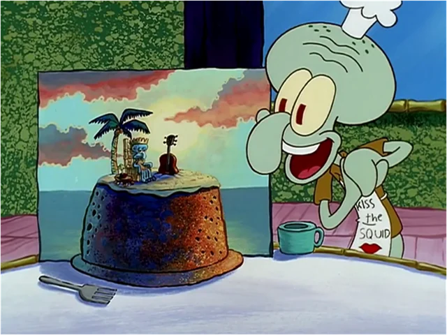 ArtofSpongebob's tweet photo. A painting from "Naughty Nautical Neighbors." https://t.co/zKmXRsAJ4e