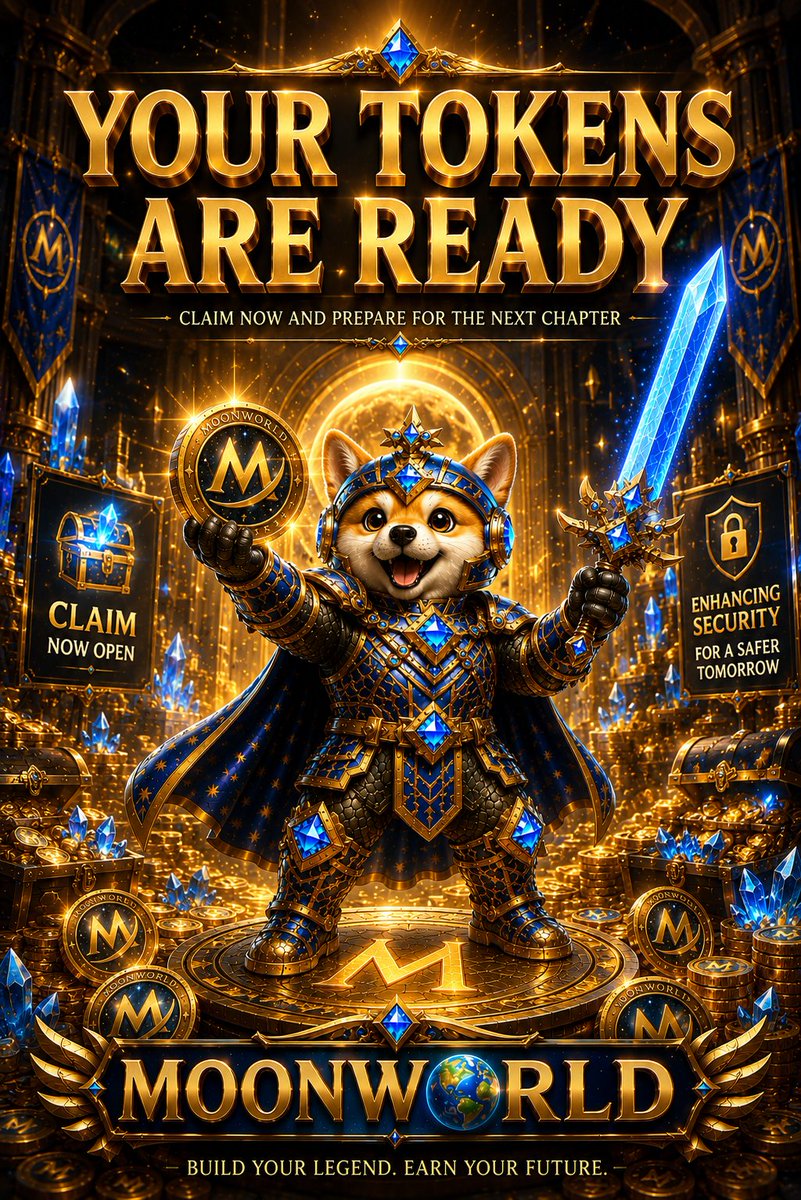 MoonWorldGameFi's tweet photo. 🚀 MOONWORLD CLAIM IS NOW LIVE 🚀

Presale participants can now claim their tokens. 🌕⚔️

🔐 To strengthen security and protect holders, trading will officially begin on June 3, 2026.

The countdown has begun. 🔥

#MOONWORLD #GameFi #PlayToEarn #CryptoGame #Web3Fun https://t.co/OYw7xnXgSB