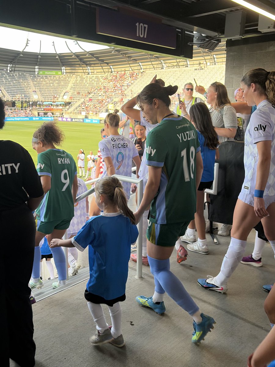 MattMayabb's tweet photo. Yuzuki Yamamoto of the @denversummitfc was a great walk-out pro with our daughter at the Racing game today. Thank you for that - our daughter is a big fan now! Good luck this season and with Japan’s national team https://t.co/nVgQwkCMUy