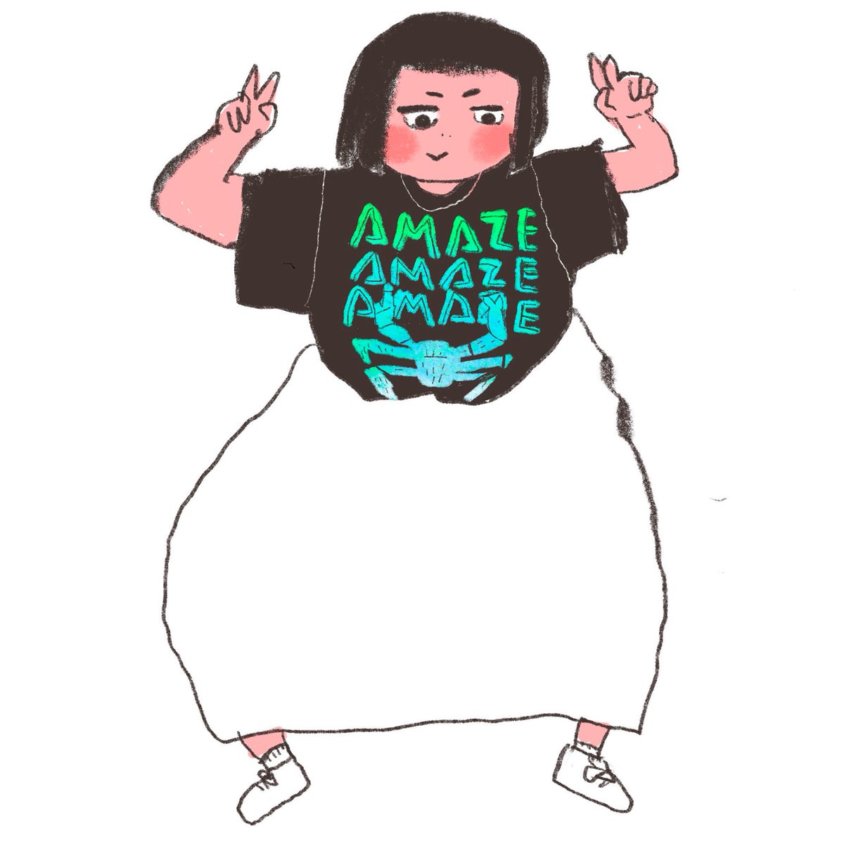 acorcomic's tweet photo. プロジェクトヘイルメアリーのamaze amaze amazeTシャツを買った。カニピース✌️
#イラストレーション #イラスト #illustration https://t.co/MvNZ1A6ofP