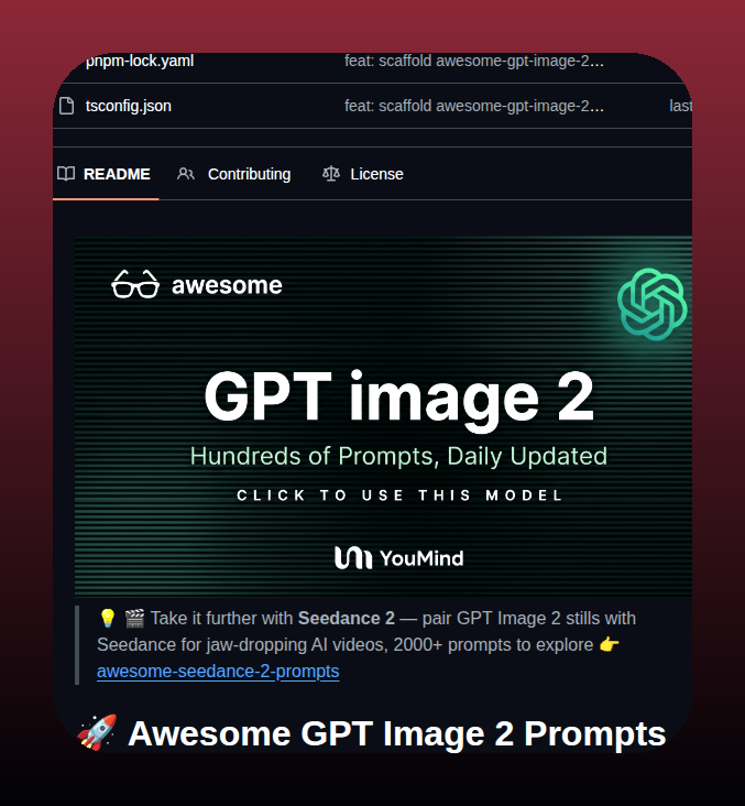 tom_doerr's tweet photo. 2000+ GPT Image 2 prompts updated daily with previews

https://t.co/T09SSHxFtK https://t.co/2J1Gc8wL8g