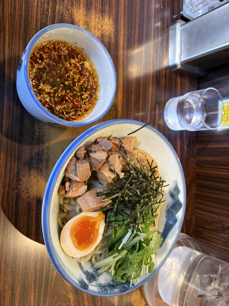 124sp's tweet photo. 本日のランチ
中目黒　阿夫利
つけ麺大盛り

暑いので冷たいつけ麺いっときました
久しぶりに食べたけど
美味しい😋 https://t.co/UsaAgnOB7W