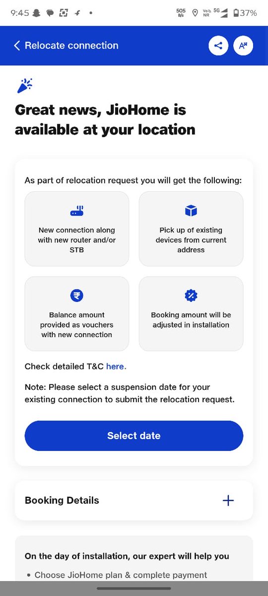 KLR____fan's tweet photo. Recharge active hai, phir bhi ₹1200 relocation charge? Customer ko bewakoof samjha hai kya? Pehle policy clear karo.
#JioFiber @JioCare @reliancejio https://t.co/brUaP3ZnES