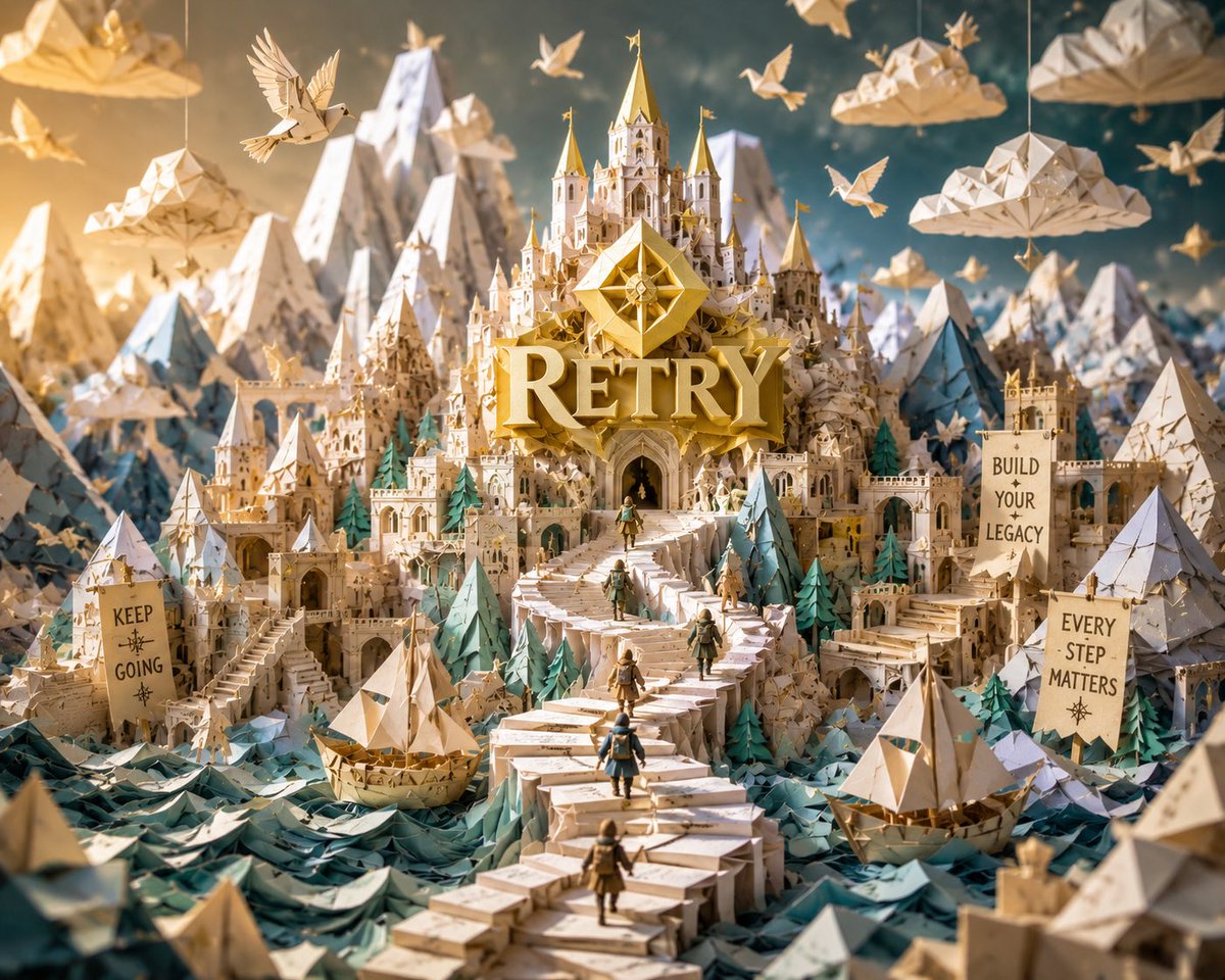 spinner_1111's tweet photo. Some people see paper.

We see possibility.

Every fold, every step, every setback becomes part of something greater.

Keep building.
Keep creating.
Keep retrying.

Welcome to the kingdom of those who never quit.

$RETRY ✨

CA: 3vzfMnauTiJedbRPUcZT

TG: https://t.co/Y4hpCvtFEr https://t.co/Wuac8pydsf