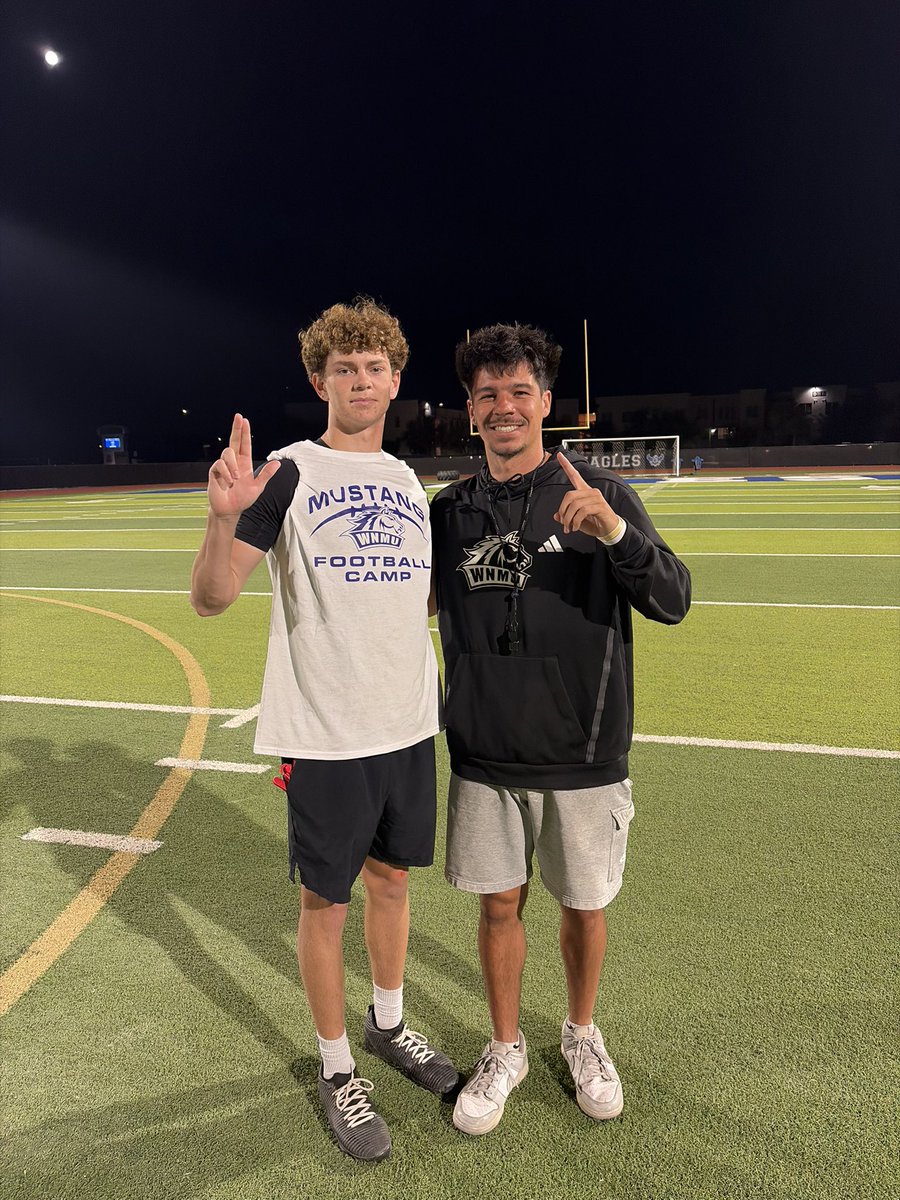 JStreeter3309's tweet photo. Had a great time competing at the @WNMUFootball camp. Thank you @coachJNicholls for the work and evaluate me as a player!
@LibertyFBLions @coachthomasfb @HaydenTrujillo_ @D__kiingg15 @Coach_BBelle https://t.co/bEHTAiT841
