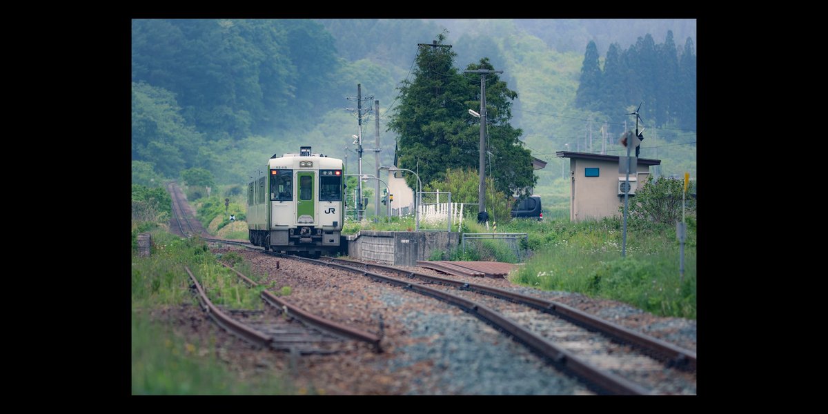 U_Q_railscape's tweet photo. 松岡八幡平、米内沢、曲沢、羽前成田、東北の小さな駅めぐりの歌。 https://t.co/BCIBrSGVCi