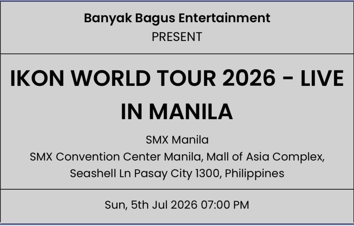 emeneydi's tweet photo. Tix secured! See you soon @iKONIC_143 https://t.co/ILmW6gVfeM