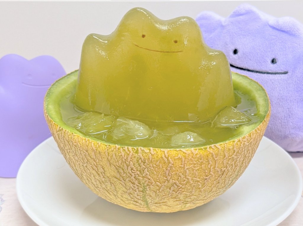 tsukimi_yashiki's tweet photo. メロンゼリーのメタモン https://t.co/aRsooY7zZ4