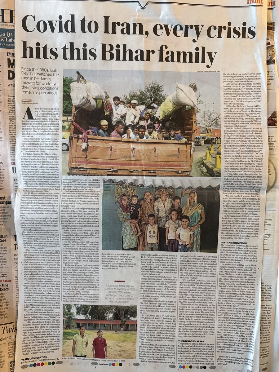 Shruti_Malhotra's tweet photo. An absolutely brilliant telling of the real India ⁦@jyotiyadaav⁩ ⁦⁦@livemint⁩

One that rarely comes up in our conversations on growth, tech, opportunity
The crisis keeps changing-Covid, migration, war. Headlines move on. Yet for some, the vulnerability is constant https://t.co/4GDKk0Sh9g