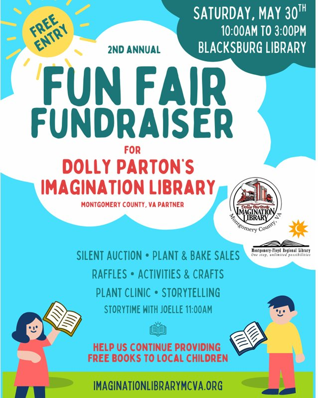Next3Days's tweet photo. Saturday Morning Lineup:
• Blacksburg Farmers Market w/Ash Devine in concert, 8-2pm
•  1st Annual Hot Dogs, Bake Sale & Yard Sale at New River Park #fairlawn,8-2pm
• 4th Annual Spring Fly-In at New River Valley Airport, 10-2pm
• Fun Fair Fundraiser for Dolly Parton's Imagination Library MontCo at Blacksburg Library, 10-3pm
• Story Time w/Local Author Amanda Midkiff at The Little Bookworm, 11am
• Build It Toolbox Exhibit Grand Opening at Wonder Universe, 11-1pm, $
• Cabin Fever 2026: Ten Band Fundraiser, 11-9pm, $
• Movie Snack: Zootopia 2 at Radford Public Library, 11:30am
• 2026 Arts NRV Market at @EasternDivide, 12-8pm
• Spring Thunder Hollow Mud Bog in Elliston, 12:30pm
• Program: Legacy In Every Tile: Illustrating the History of the Christiansburg Industrial Institute at Shaeffer Memorial Baptist Community Center, 12-2pm....
https://t.co/XRiDoae0zx