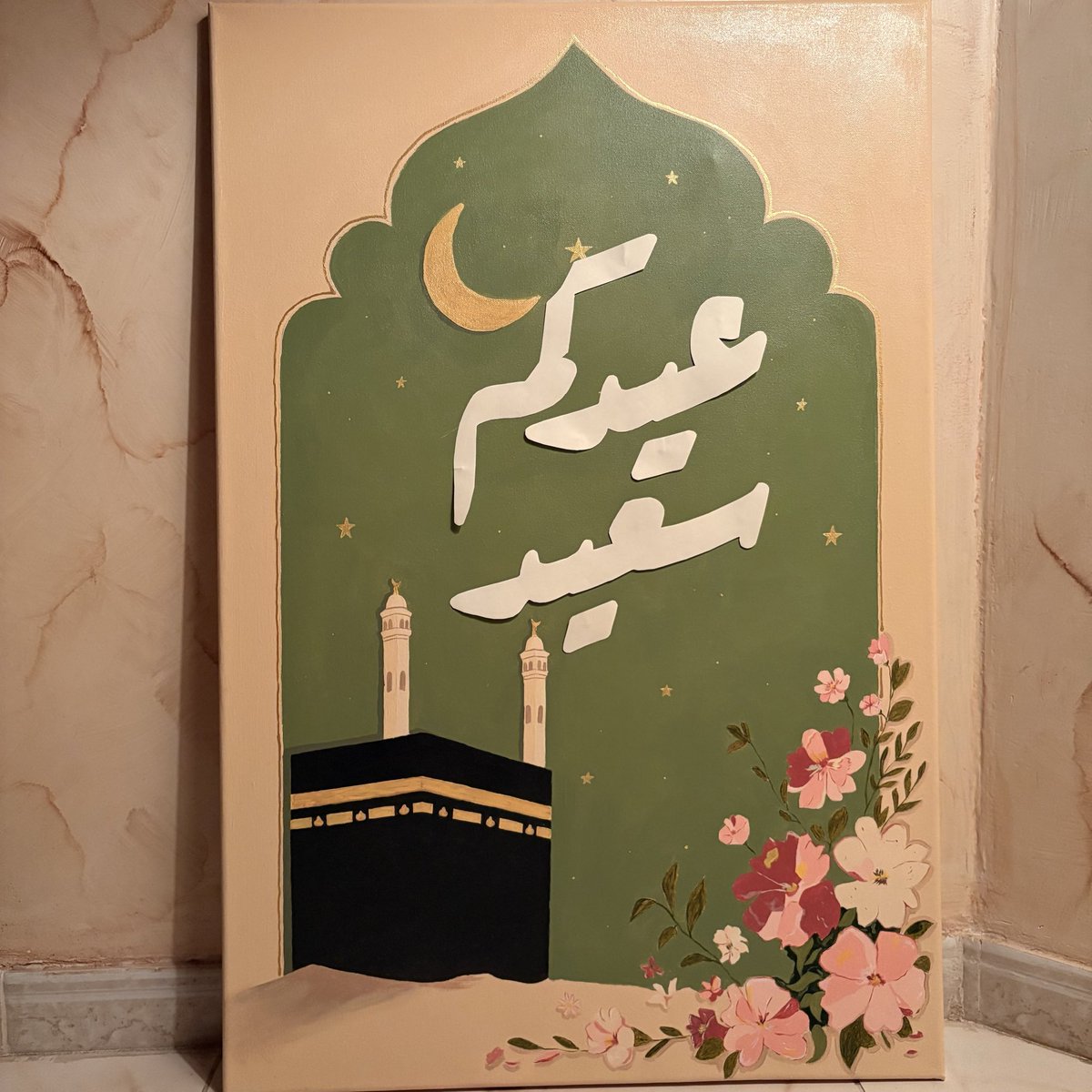 _iha52's tweet photo. لوحة عيد الأضحى🕋🤍. https://t.co/spoihCVBRm