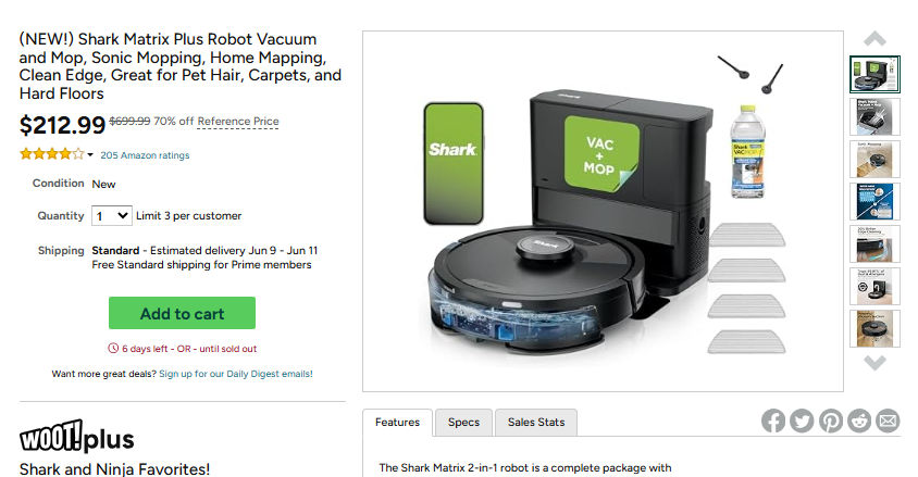 Linkdservices's tweet photo. Shark Matrix Plus Robot Vacuum and Mop, Sonic Mopping, Home Mapping, Clean Edge, Great for Pet Hair, Carpets, and Hard Floors
$212.99 (Reg.$699.99)
https://t.co/eEQ3u3MAeH

#ad https://t.co/NJyy1TIdUv