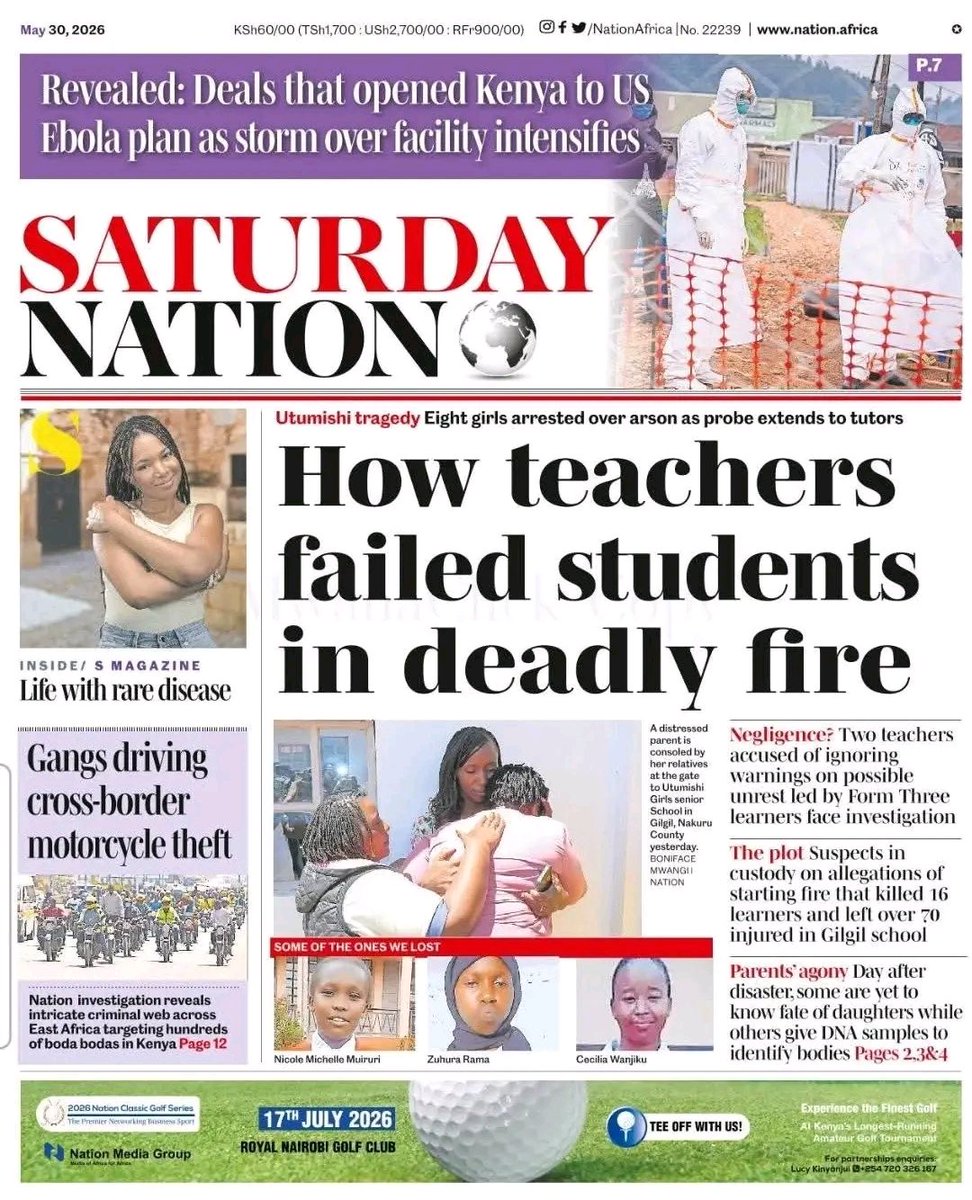 TheCitizensMic's tweet photo. ' Today's Newspapers, 30th May 2026 '
Happy Sabath | Ebola | malala vs methu | Wachochezi Wamejulikana | #panicindcp https://t.co/eFCWON3sD0