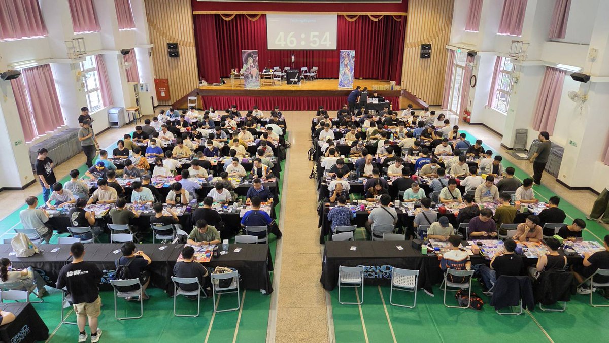 Fayble_Dist's tweet photo. 皆さま、こんにちは！
Taichung Regional の今回の R大会には、158名のプレイヤーにご参加いただきました！🔥

日頃より温かいご支援とご参加をいただき、誠にありがとうございます！
Grand Archive に参加してくださるプレイヤーがますます増えていることを大変嬉しく思っております。今後も皆さまと共に、より多くの素晴らしい大会や交流の機会をお届けできるよう努めてまいります！

また、本日も試合のライブ配信をご用意しております！
配信リンクはコメント欄に掲載いたしますので、ぜひ熱い対戦の模様をお楽しみください！✨

#GrandArchive #GrandArchiveTCG

各位玩家午安！
Taichung Regional 本次 R 賽迎來 158 位玩家參與！🔥

非常感謝各位玩家的熱情支持與參與！
看到越來越多玩家一同投入 Grand Archive，也讓我們更加期待未來能與大家一起帶來更多精彩的賽事與交流！

另外，今天也同樣準備了精彩的賽事實況直播！
直播連結將放置於留言區，歡迎大家一起收看精彩對戰！✨

Good afternoon, players!
The Taichung Regional R Tournament welcomed 158 participants this time! 🔥

A huge thank you to all players for your continued support and enthusiastic participation!
Seeing more and more players join and enjoy Grand Archive motivates us to keep bringing even more exciting tournaments and community events in the future!

We’ve also prepared an exciting live stream of today’s matches!
The stream link will be posted in the comments — feel free to tune in and enjoy the action! ✨

#GrandArchive #GrandArchiveTCG
