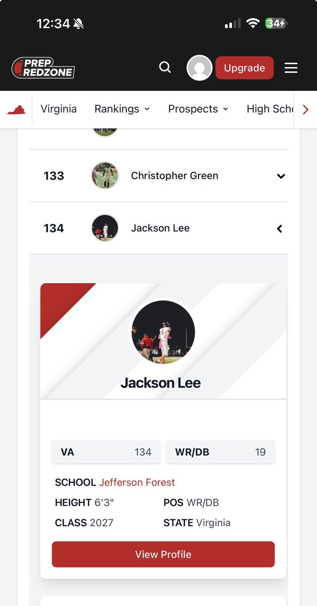 Jack_Lee_2027's tweet photo. Thank you to @PrepRedzoneVA for including me in the updated rankings!! Thank you for believing in me and showing me that the work is paying off! #134 in VA #19 at WR/DB in VA. Back to Work.
@carljfred @GoLions1934 @JamilMetts @footballcoach79 @robking2020 @PRZVicCastillo @PrepRedzone @CoachHarlo @Coach_Crews @JFFootballCavs @NewLevelAC @SNE_CoachQuisse