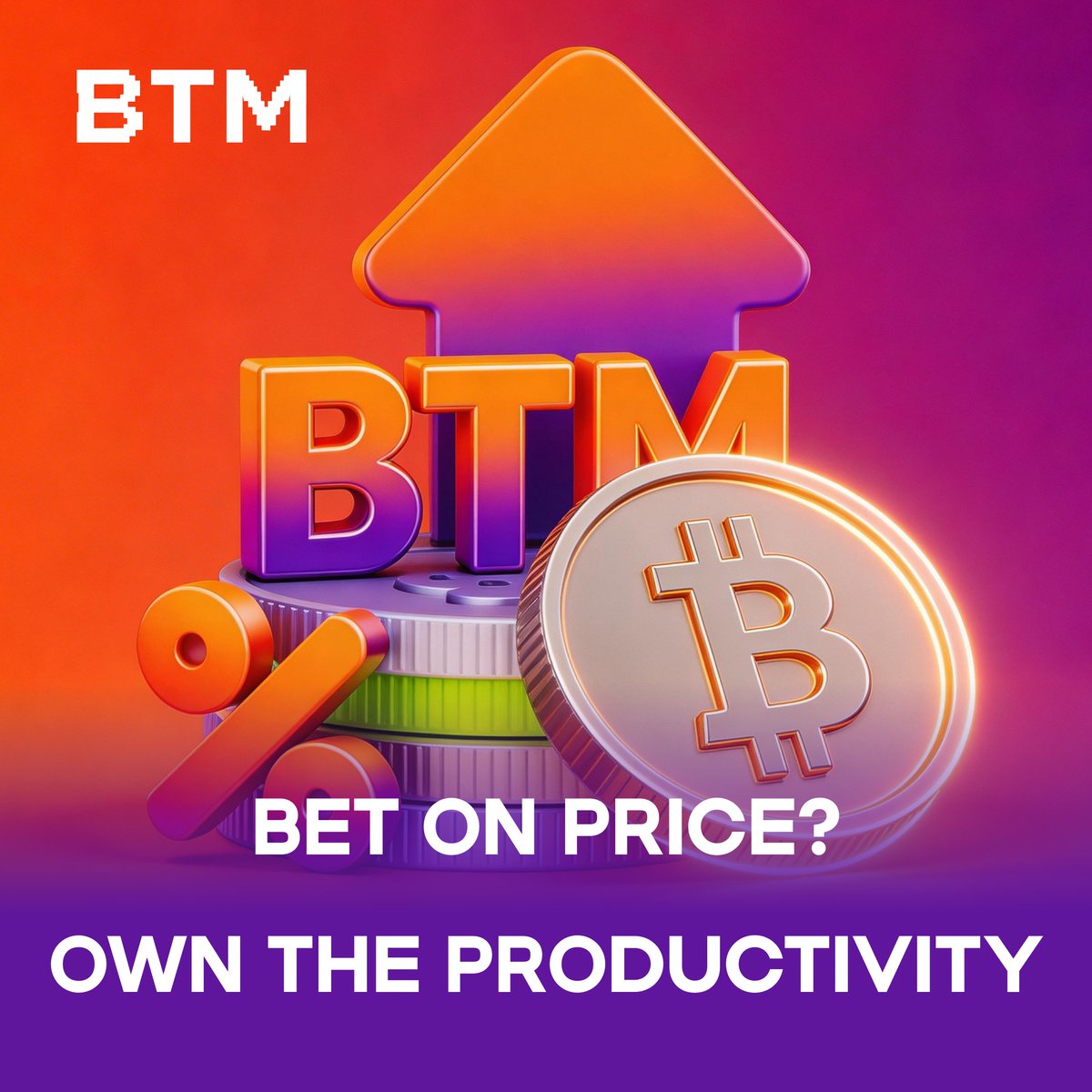 BTM_EN's tweet photo. ETFs let you bet on Bitcoin’s price.
BTM lets you own the actual productivity behind it.  
Stop being a passive observer.
Become part of Bitcoin’s growth engine.  
Your hash. Your contribution. Your ownership.  
#Bitcoin #BTCFi #BTM https://t.co/hq2epXUTeX