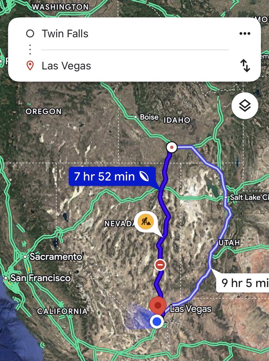TechDaily's tweet photo. Lololol no. 

This. THIS is the most boring drive in America. There is absolutely, positively *nothing* in 99% of Nevada. https://t.co/LnoVpqZau1