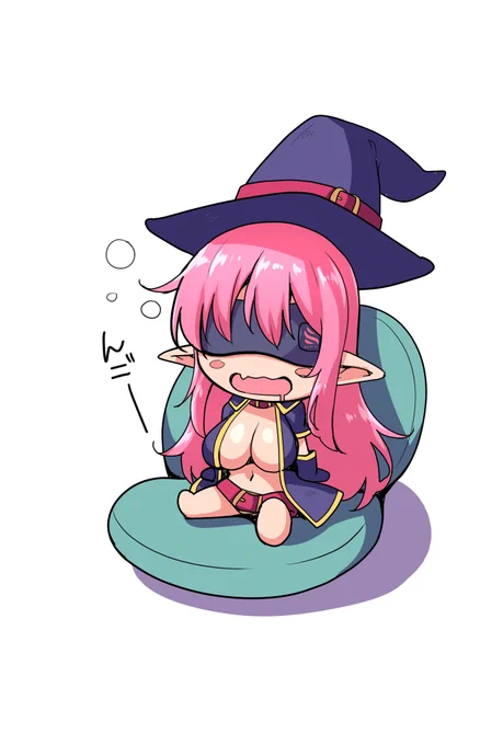 ホットアイマスク仮眠マキリちゃんラクガキ