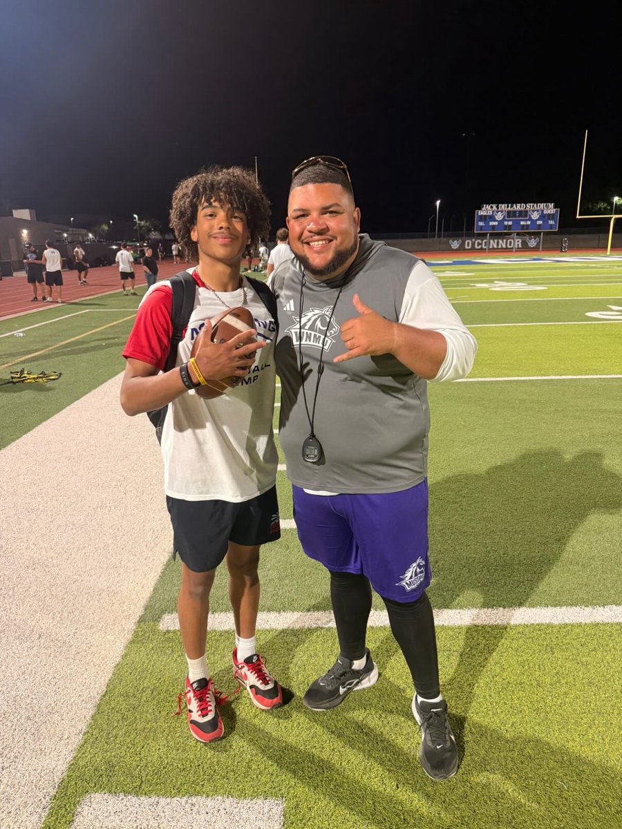 CoconinoFB's tweet photo. Thank you @WNMUFootball for hosting tonight. Appreciate the coaches pouring into these boys and helping them grow. #ForgeOn https://t.co/rZlDvVM0DU