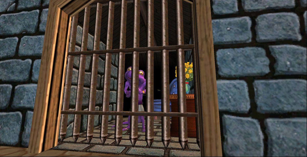 WizardToby101's tweet photo. Omg @Iridian_Willow has this poor purple mander locked up in the dungeon at the Massive Fantasy Palace!
Free him! XD https://t.co/J1r6AH2ffm