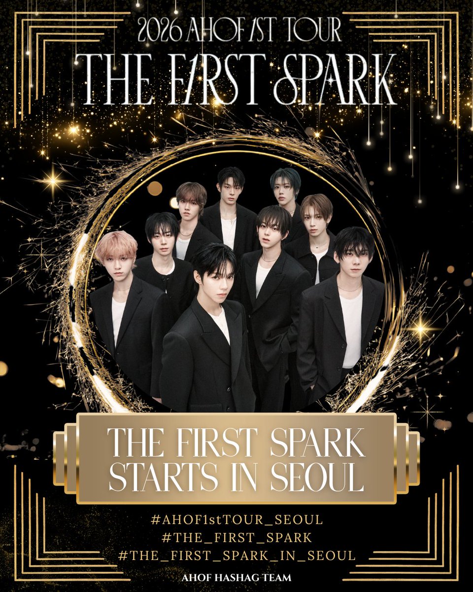ahofhashtag's tweet photo. ✨🎉  HASHTAG PARTY TIME ATTACK 🎉✨ 

AHOF's very first tour, "THE FIRST SPARK", begins TODAY May 30th in Seoul! Please join our hashtag party and celebrate the start of this historic milestone journey with AHOF. 

Post, repost, and keep the tags trending!

‼️💥 DROP THE TAGS NOW💥 ‼️

THE FIRST SPARK STARTS IN SEOUL
#AHOF1stTOUR_SEOUL
#THE_FIRST_SPARK
#THE_FIRST_SPARK_IN_SEOUL
@AHOF_official