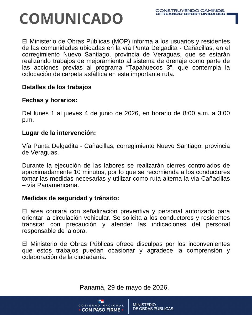 MOPPma's tweet photo. COMUNICADO https://t.co/1435FnVjPa