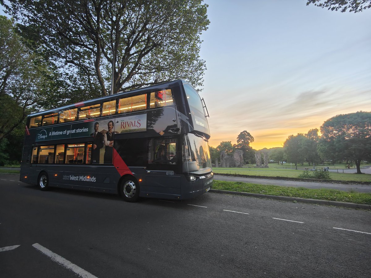 DickyDodd's tweet photo. A couple of "arty shots" of my @nxwestmidlands bus this morning, witnessing sunrise whilst awaiting to get into service. 

But where am I? 🤔 https://t.co/Echgvsy6rA