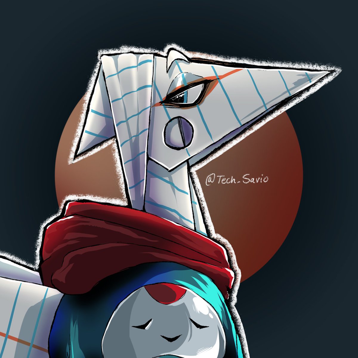 Tech_Savio's tweet photo. @Clovmoon Mfw my oc is literally paper https://t.co/ahWS34mJvA