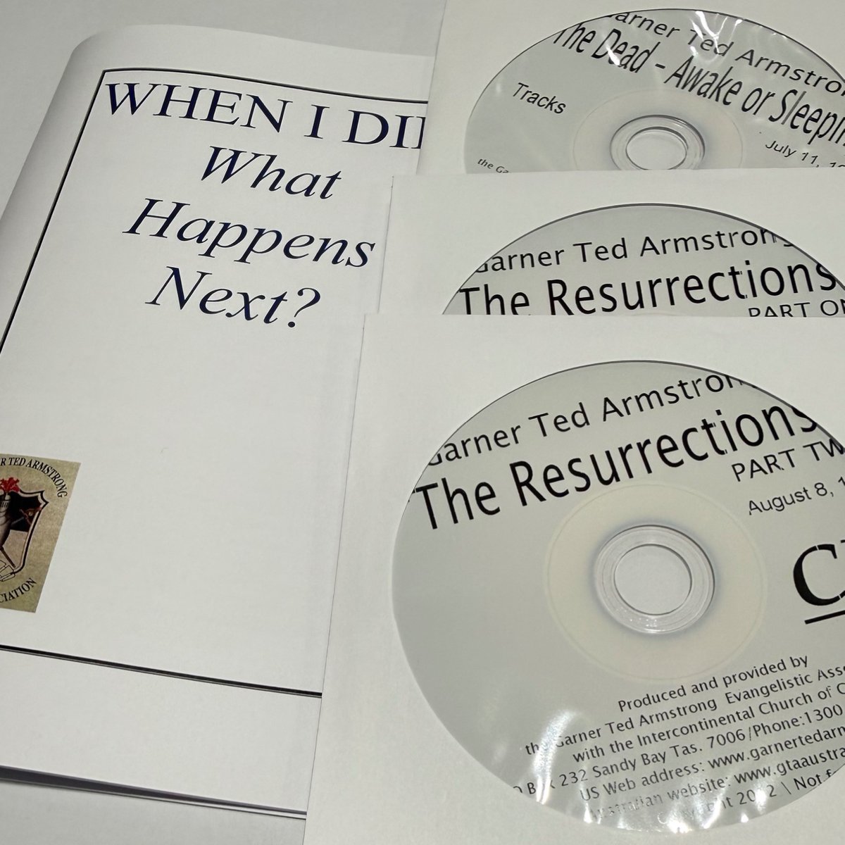 GTAEAAustralia's tweet photo. "When I Die, What Happens Next?" Is there anything more important to know than what really happens at death?   Request the FREE booklet plus the CDs "The Resurrections" and "The Dead, Awake or Sleeping?" via the CONTACT page on the GTAEA-Australia website.