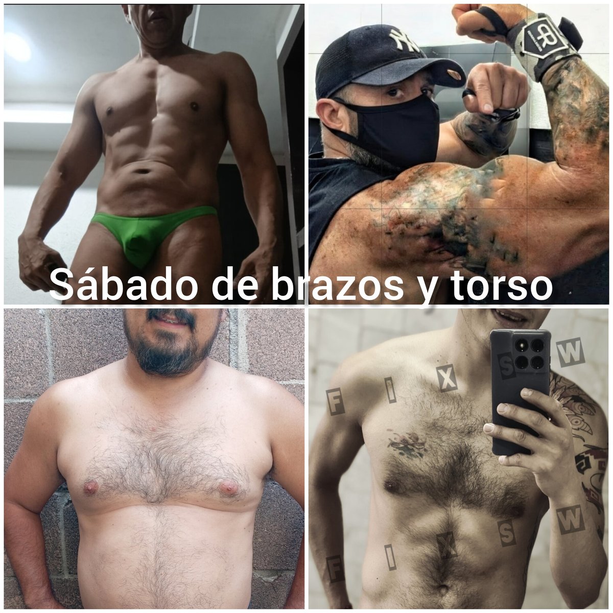 AlFaHotwife's tweet photo. ALFA DINÁMICA: sábado de brazos y torso 

Hombres: suban aquí foto de sus brazos y torso y denle ❤️🔄 a esta publicación

🚫NO MOSTRAR EL PENE🚫

Los que reciban más ❤️ saldrán en la portada

Portada: @AlbertoNauc @lobito_feroXXX @pezcarmo @angelpicarosw https://t.co/Xocp9lAXn7