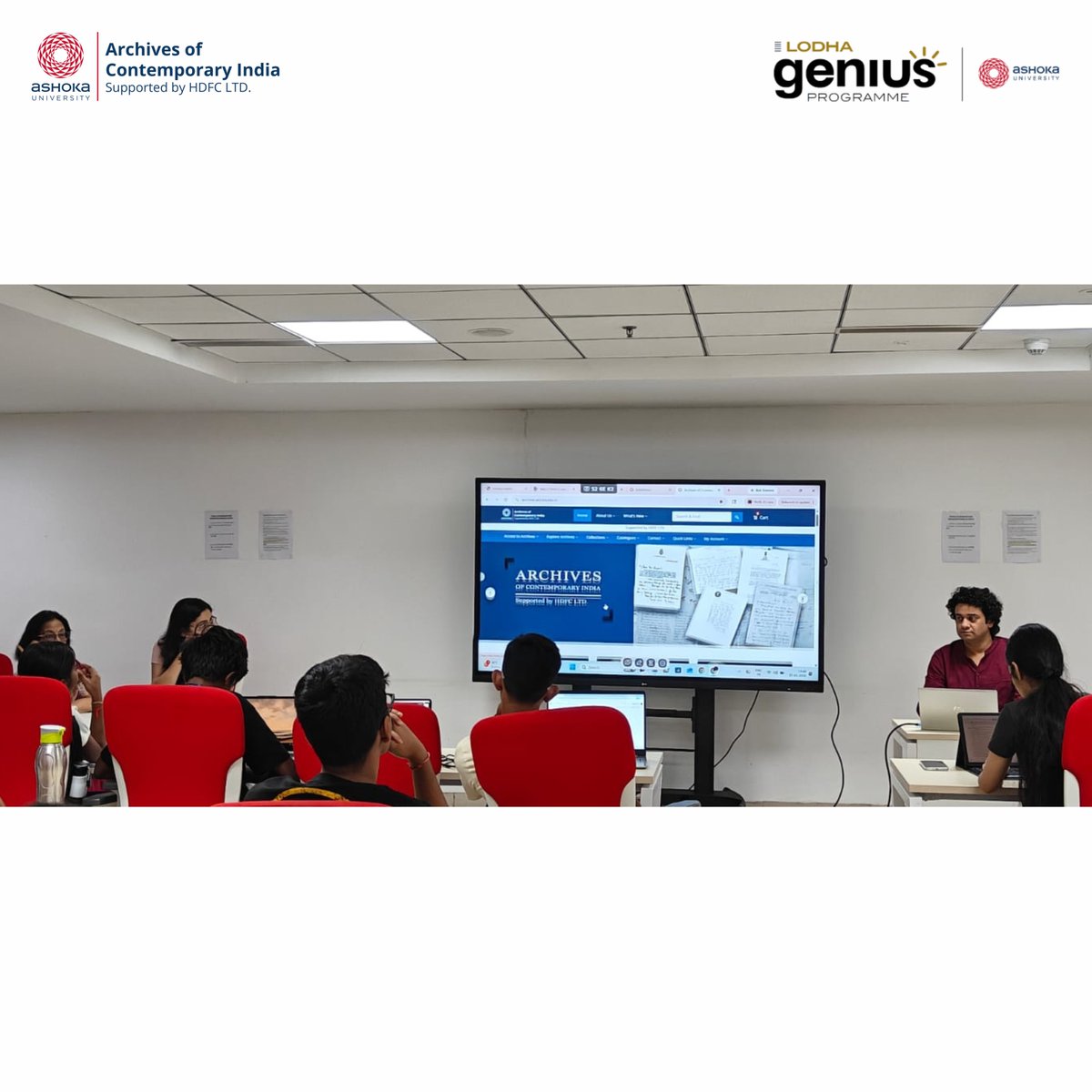 Ashoka_Archives's tweet photo. It’s a wrap: Archives Workshop for Lodha Genius Programme students, Day 5 (29 May 2026). https://t.co/nSTpYsmPOL